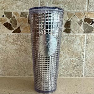 Starbucks Silver Grid Disco Tumbler